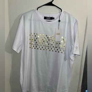 AMIRI White Tee with Gold Accents